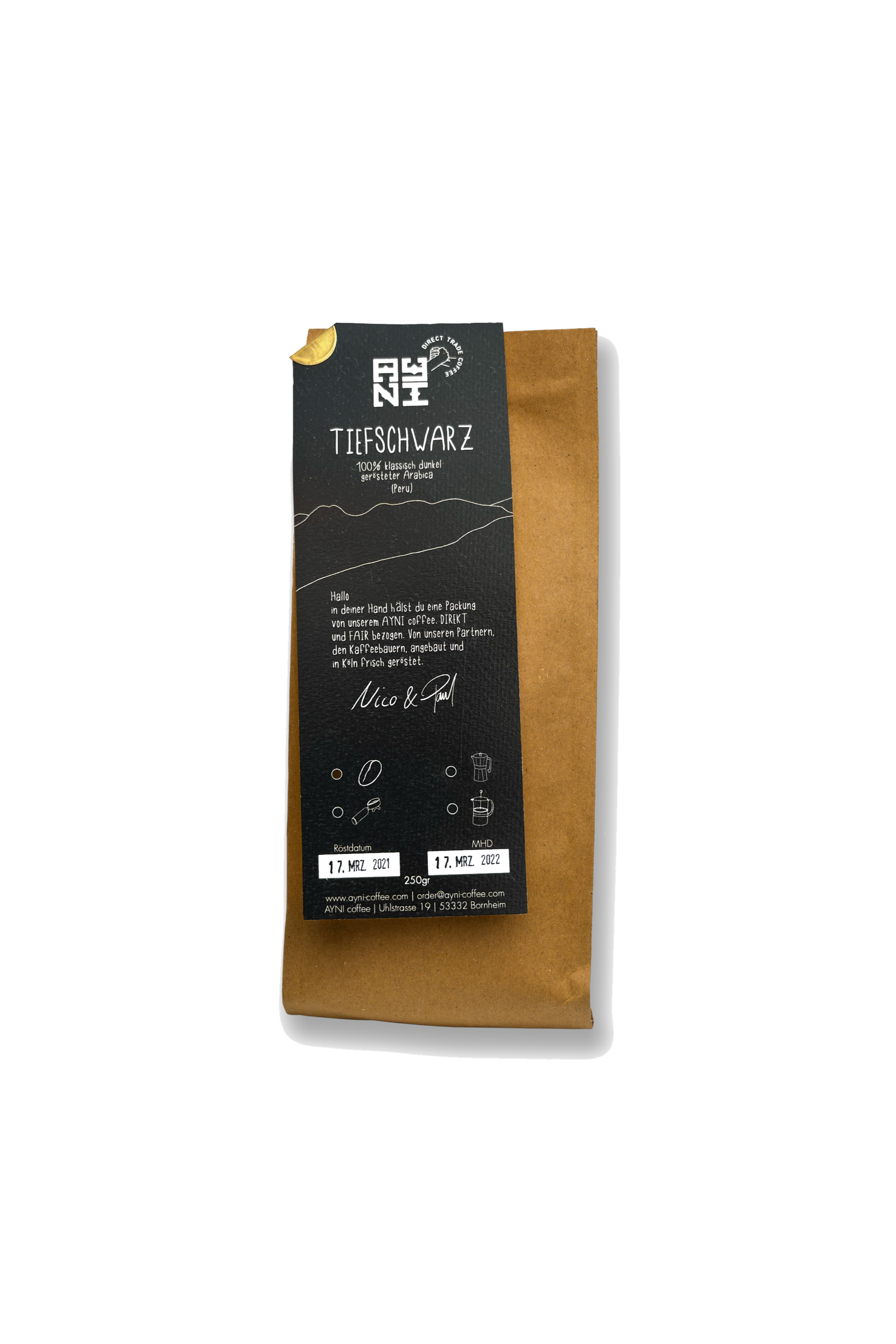 250g Espresso Tiefschwarz