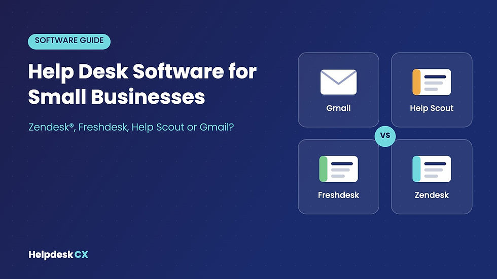 Help Desk Software for Small Businesses: Comparing the Zendesk®, Freshdesk, Help Scout and Gmail Options