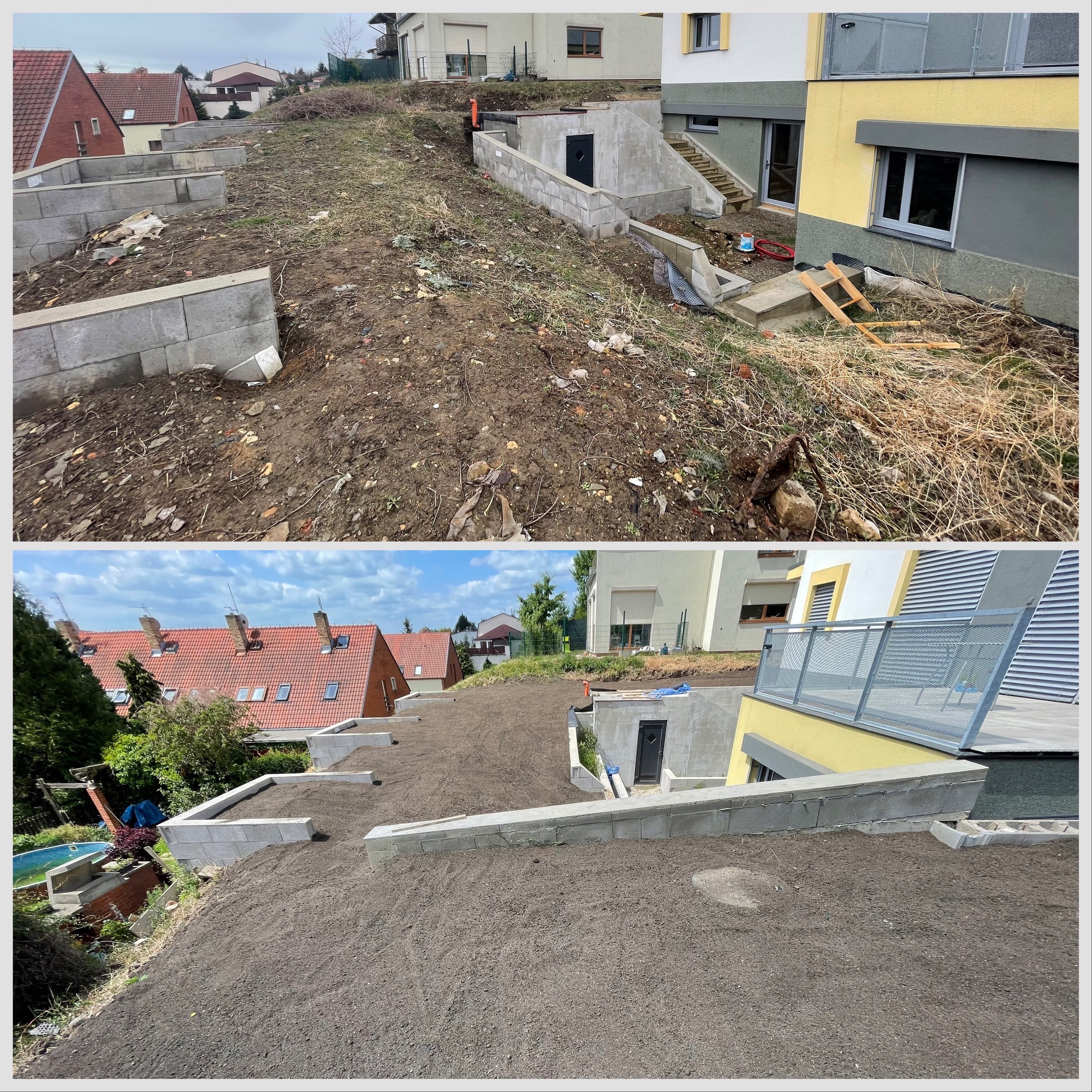 Vyčištění zahrady a příprava pro trávník