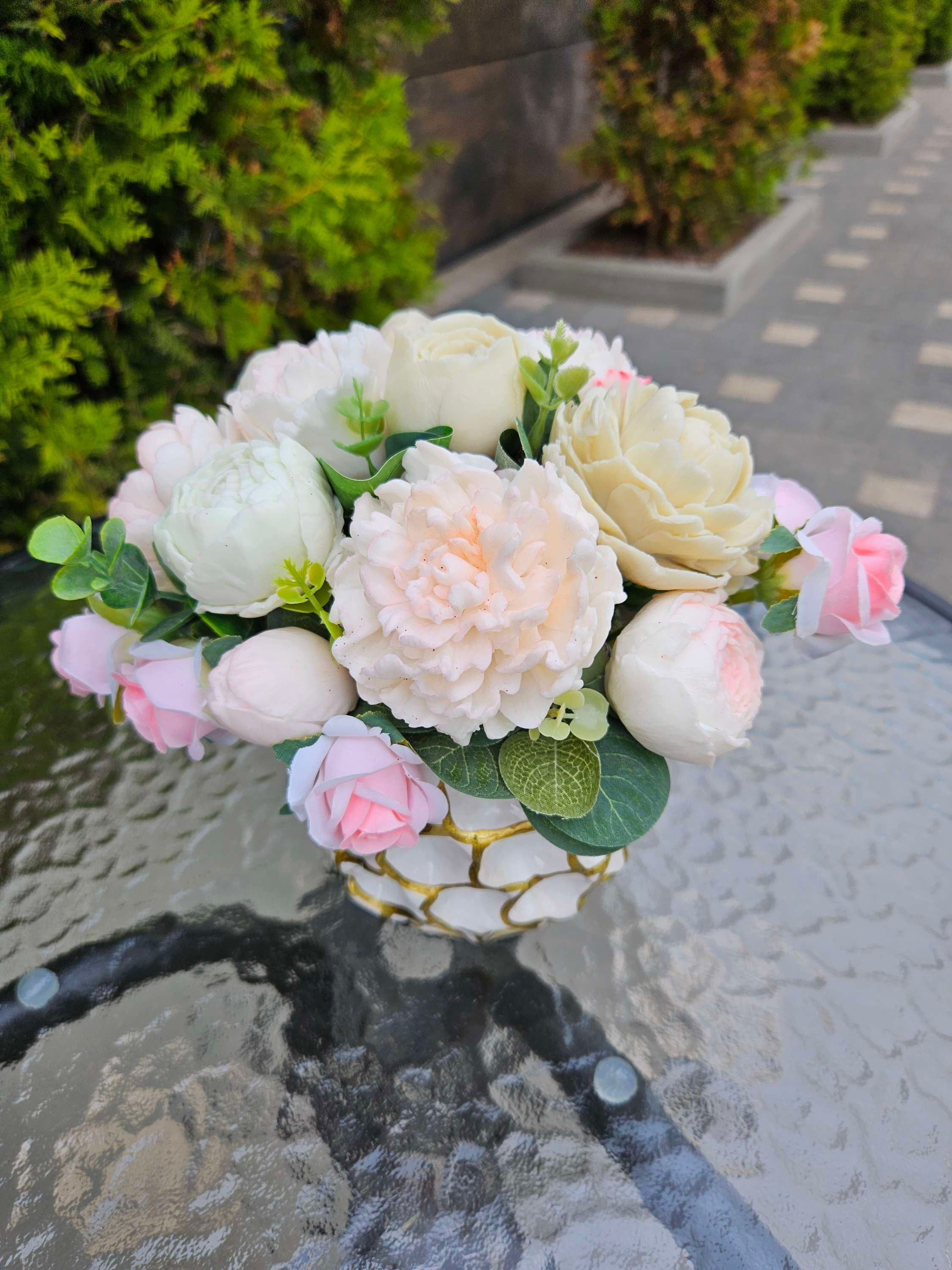 Suvenīru pušķis veidots no ziepēm (tikai uz pasūtījumu)