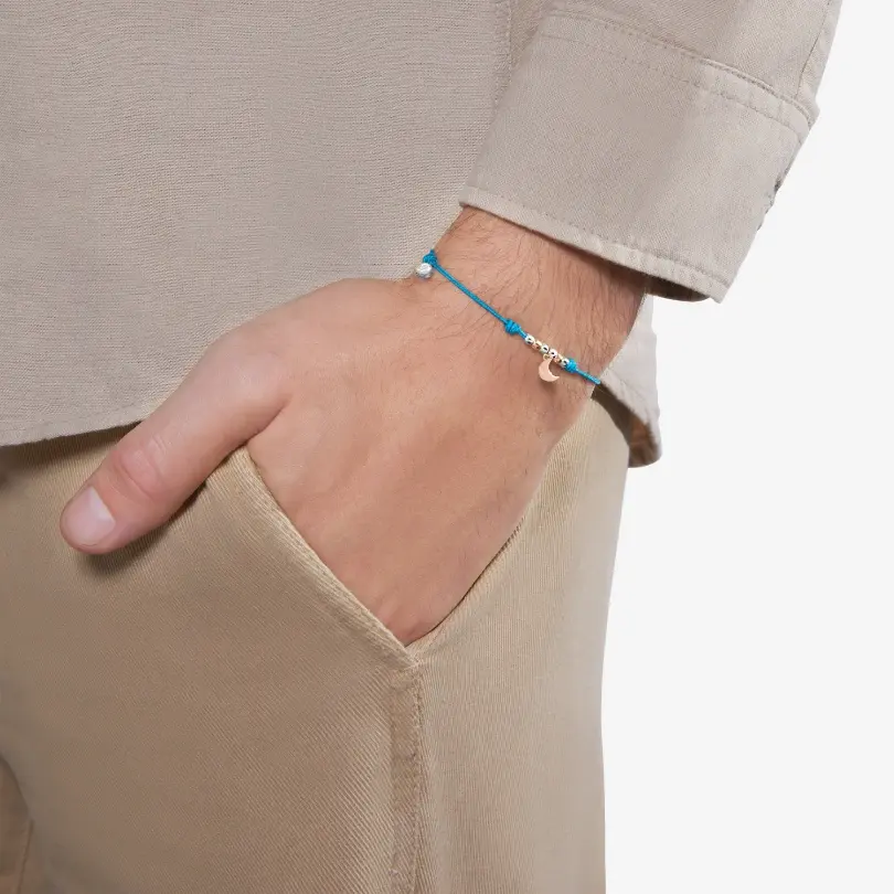 Bracciale cordino luna