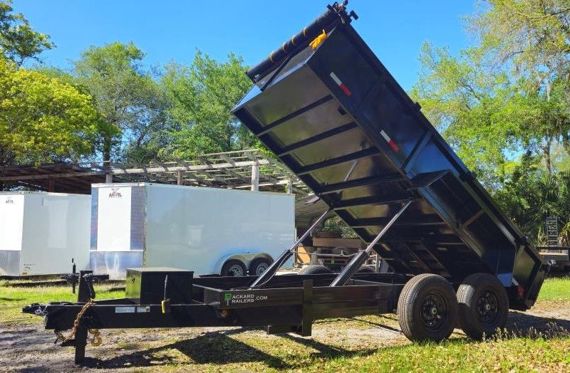 Thumbnail: “6x12 12k GVWR Taylor Dump trailer for sale at Packard Trailers in Orlando, Florida.”