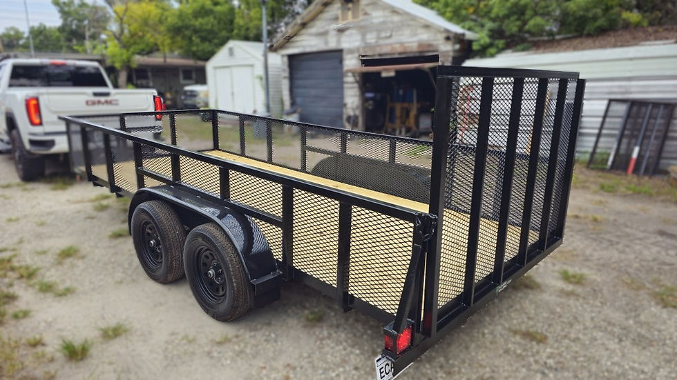 Thumbnail: 6' x 16' Tandem Axle Utility Trailer 2' Mesh Sides for sale Packard Trailers Deltona Florida