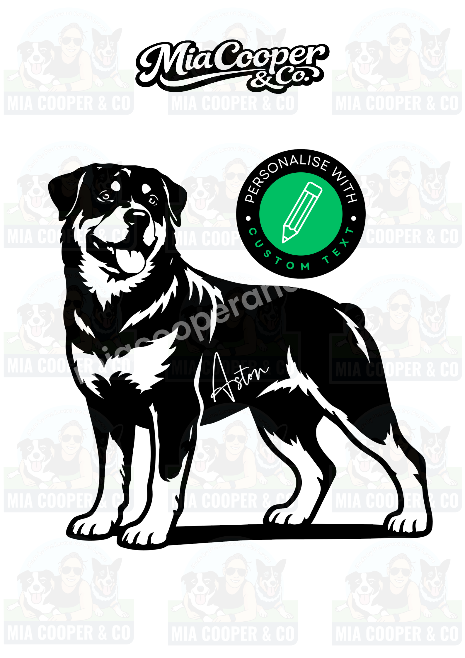 Rottweiler garden stake made in Australia