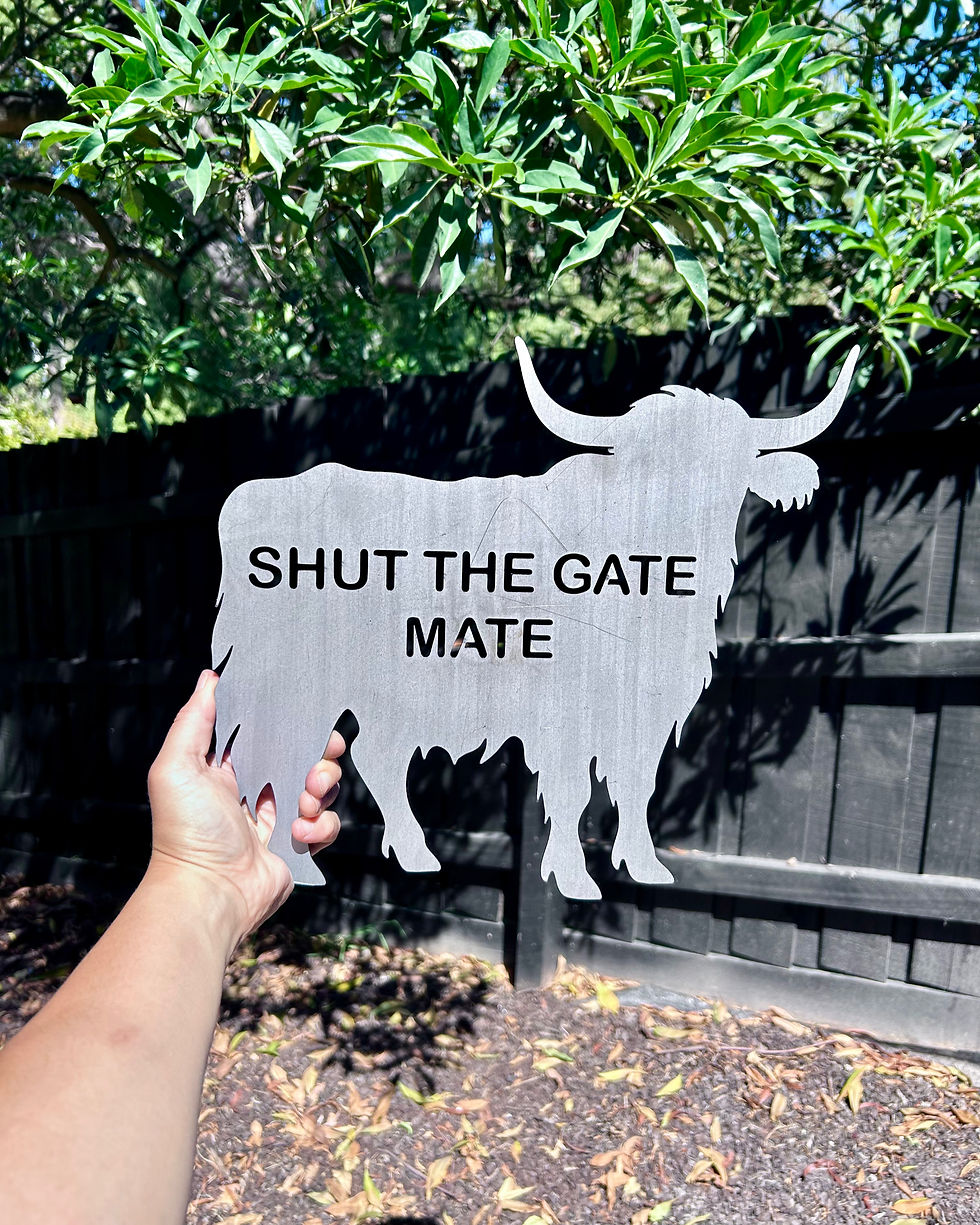 Thumbnail: Animal Silhouette Shut the Gate Sign