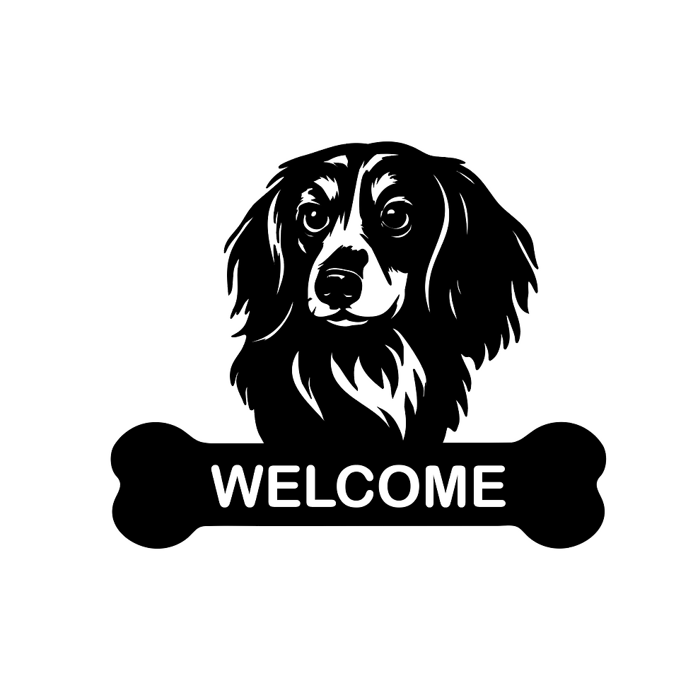 Metal Welcome Sign for Dachshund Dog