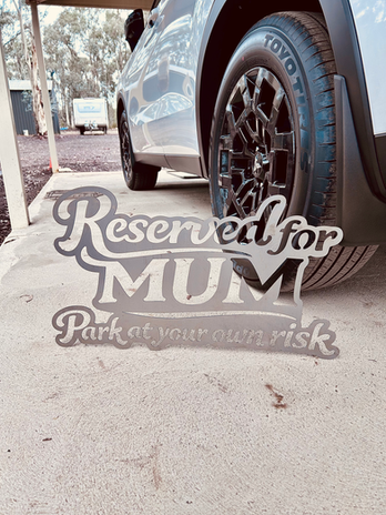 Custom car parking sign