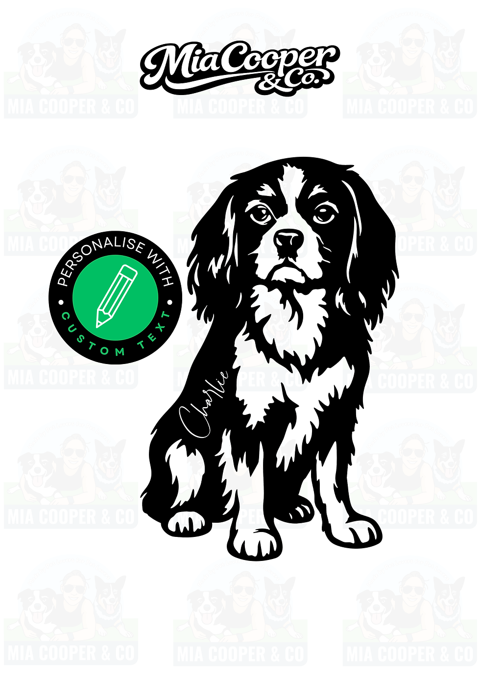 Personalised pet portraits for Cavalier King Charles