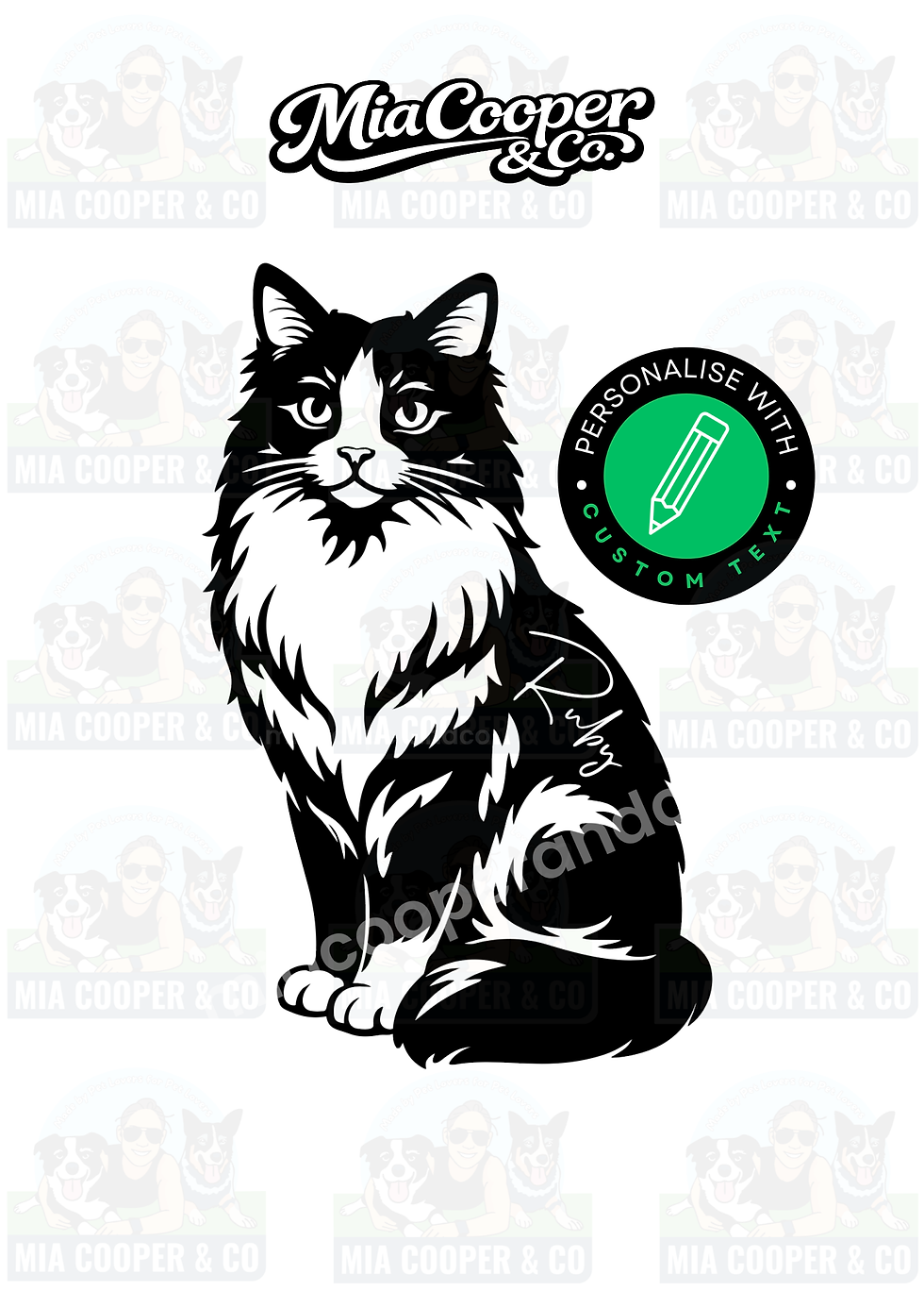 Cat memorial garden stake made in Australia