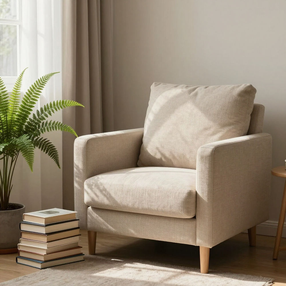 perfectly dusted and curated sitting