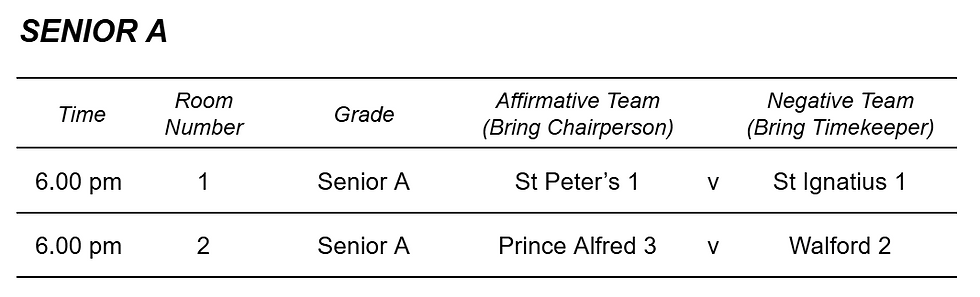Senior A, Semi Final