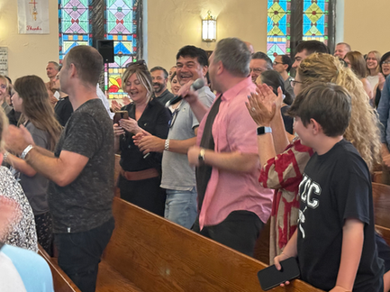 Guests dancing at the Harlem Gospel Series 