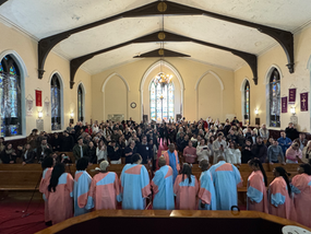 Derrick Roberts and the Gospel Soul Children of New York Choir. performing at the Harlem Gospel Series