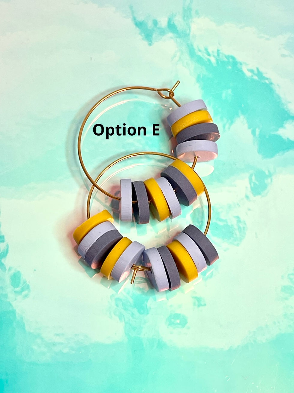Thumbnail:  Candy Tart Hoops Polymer Clay Earrings