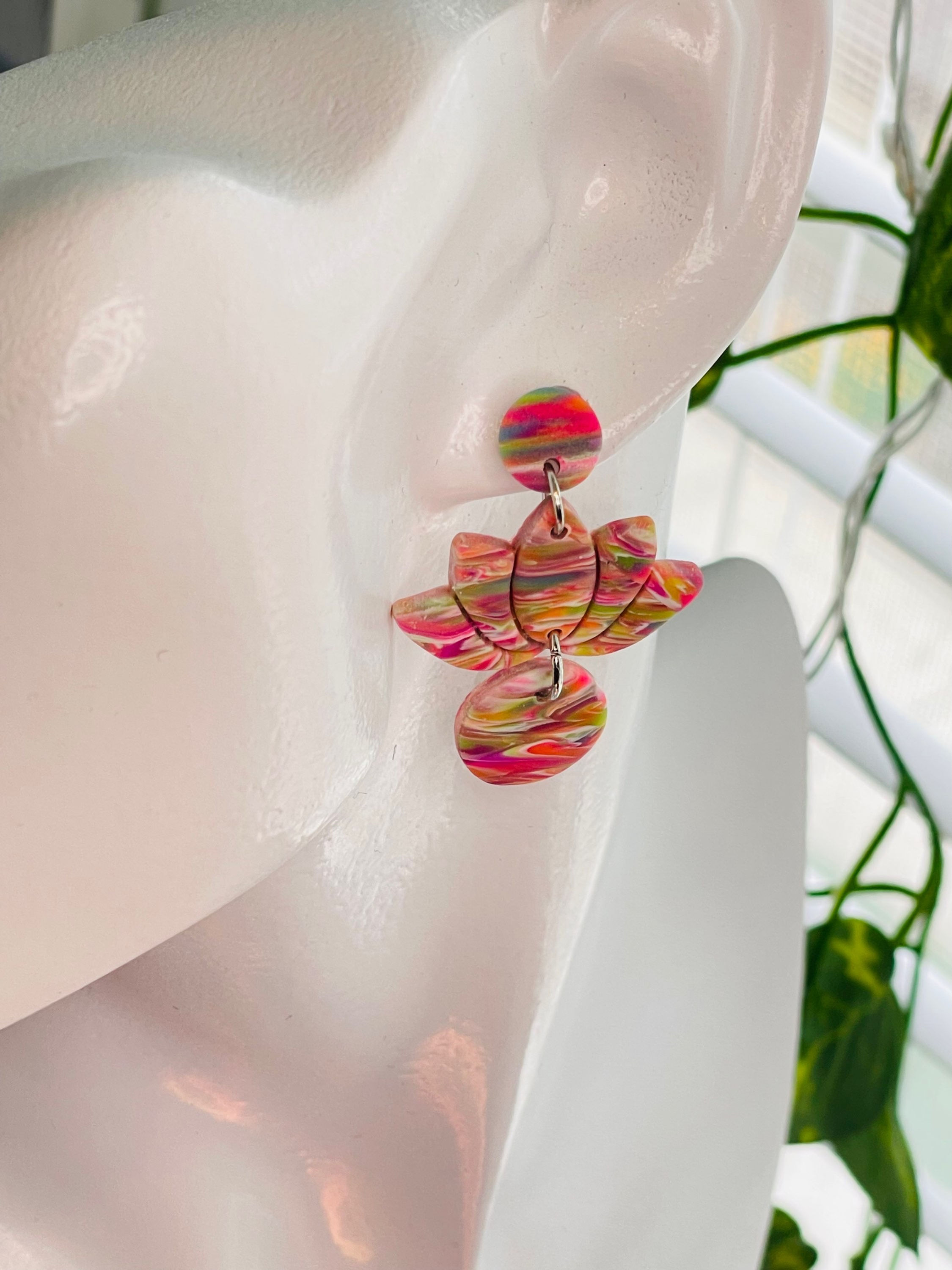 Polymer Clay Neon Mix Lotus
