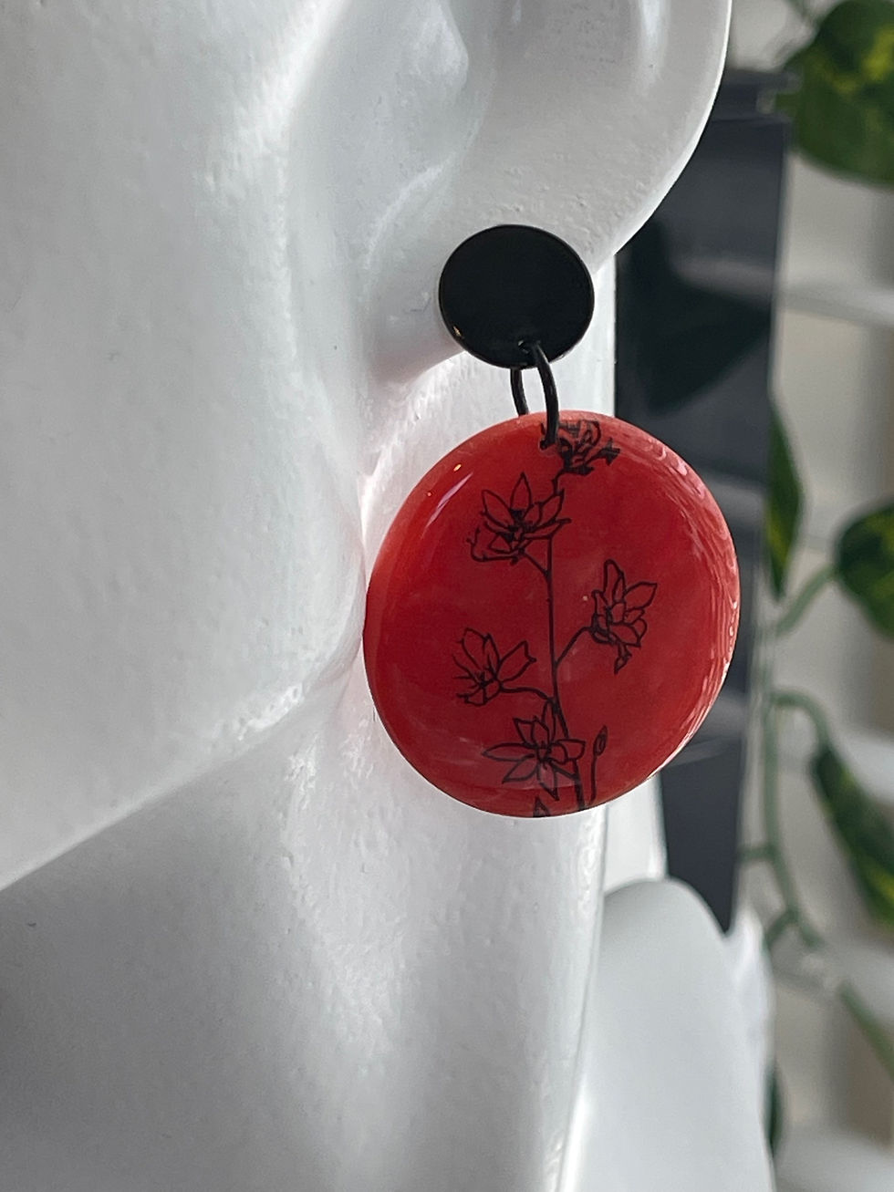 Thumbnail: Polymer Clay Round Floral Discs