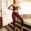 Thumbnail: Oak Vegan Leather Pant - Maroon