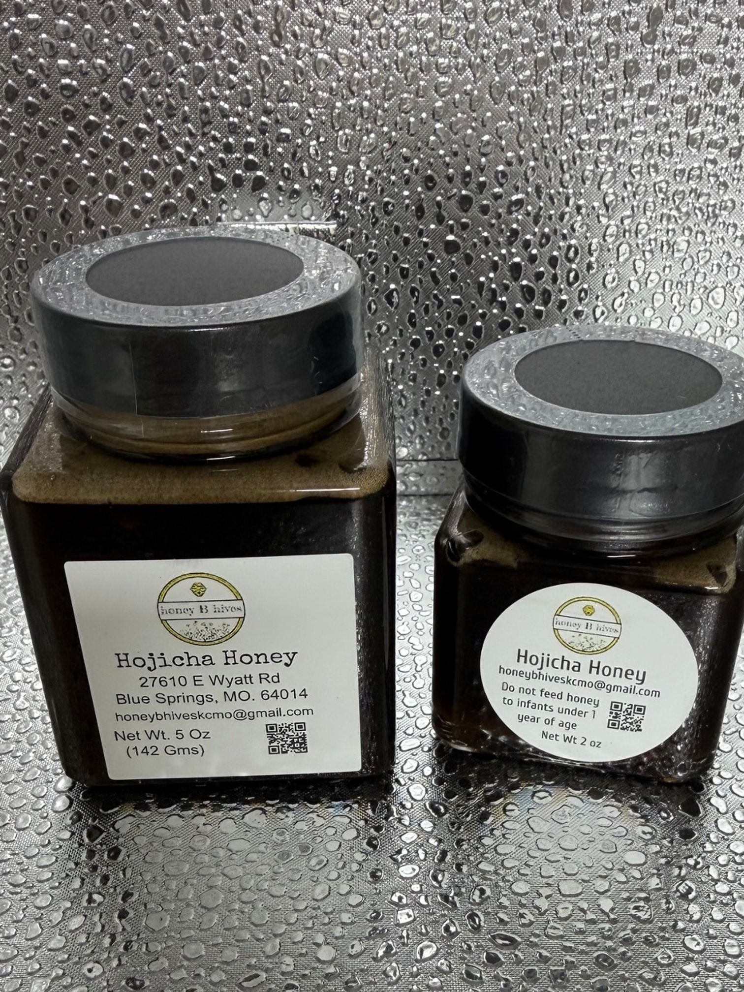 Hojicha infused honey