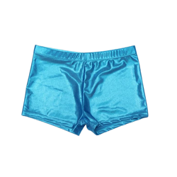 Kepblom Women's Shiny Metallic Rave Booty Shorts Hot Pants Dance Bottom