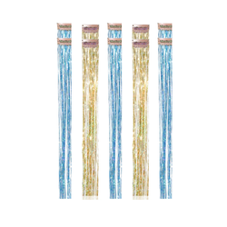 Clip in Hair Tinsel Kit,Gold Tinsel Hair Extensions,24 Inch,80 Strands per Piece,Heat Resistant,for 