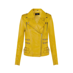 Fahsyee Faux Leather Jacket for Women, Vegan Jackets Moto Biker Motocycle Coat