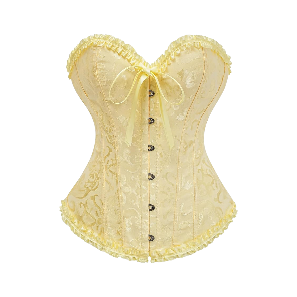 SZIVYSHI Corset Tops for Women, Bustier Shapewear Lingerie, Lace Waist Push Up Bodysuit