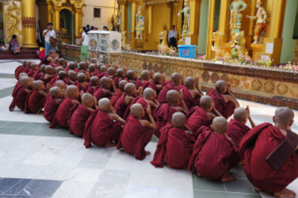 Children Young Monks at ShweDagon