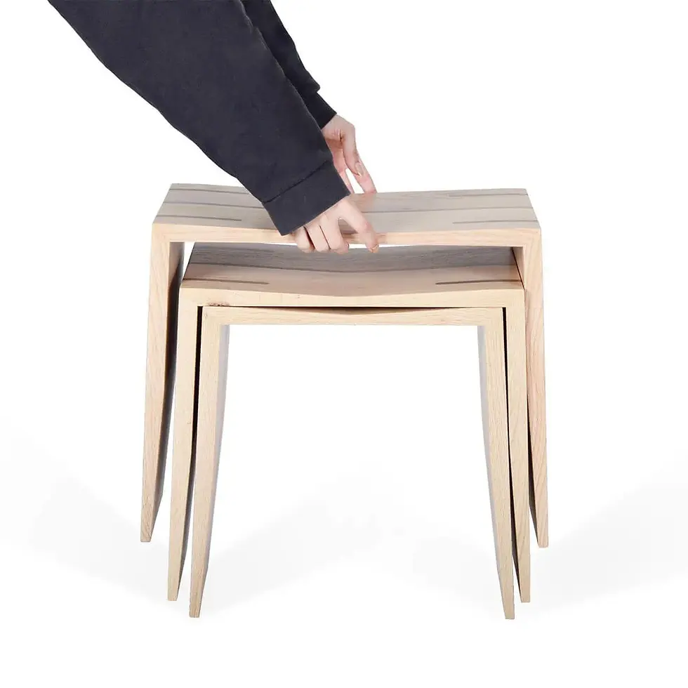 Thumbnail: BRİDGE Wooden Stool Set