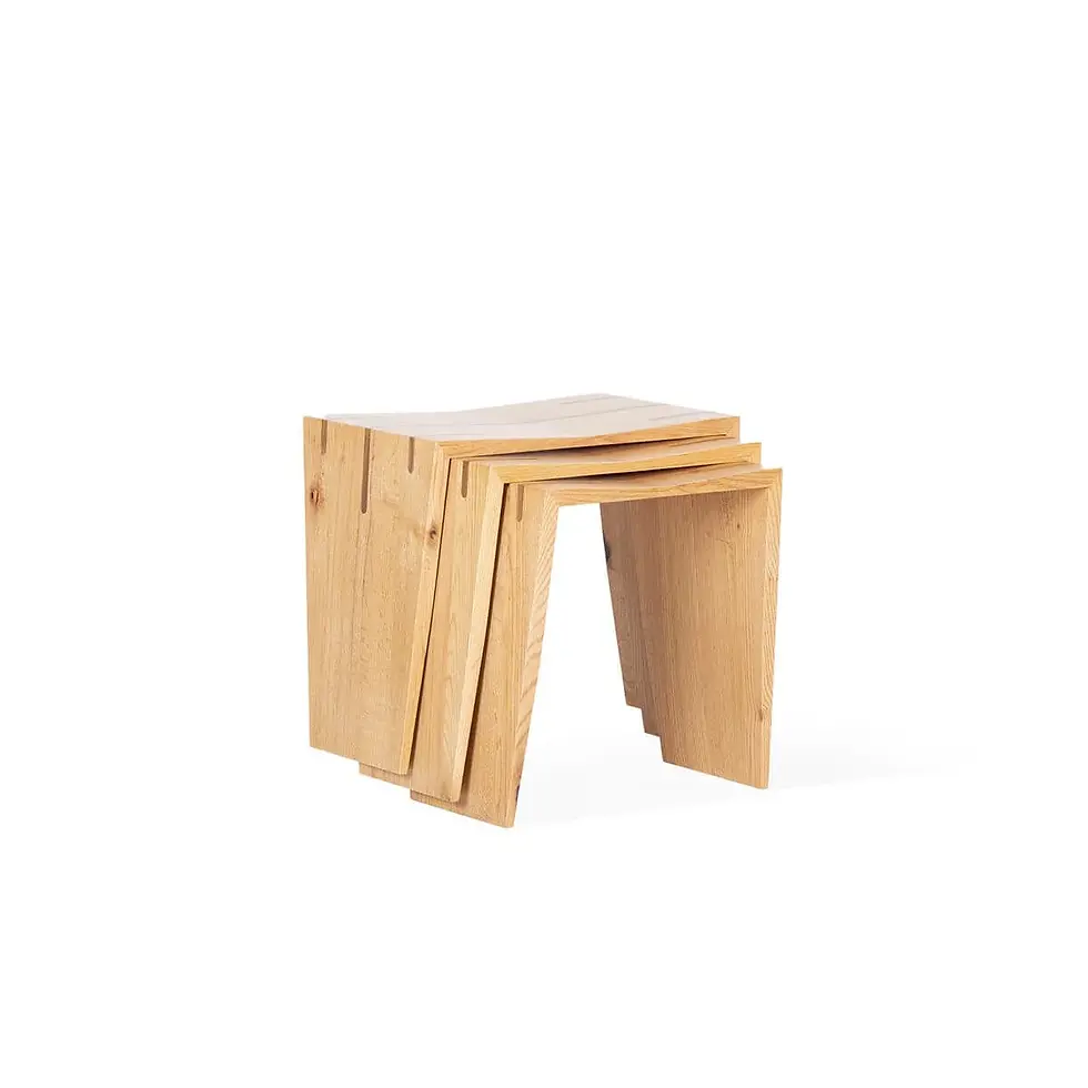 Thumbnail: BRİDGE Wooden Stool Set
