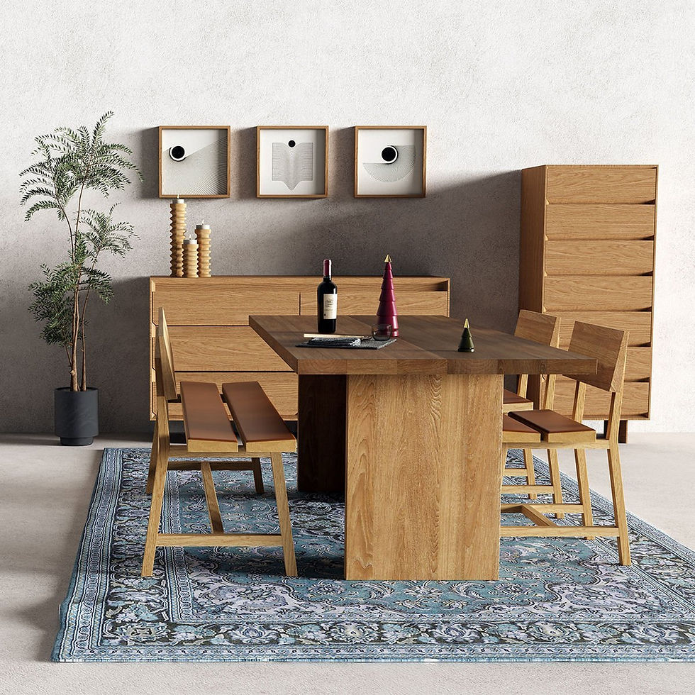 Thumbnail: BEAM Solid Oak Wood Table