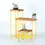 Thumbnail: EDGE Solid Oak Side Table / Flower Pott Set Yellow Metall Legs