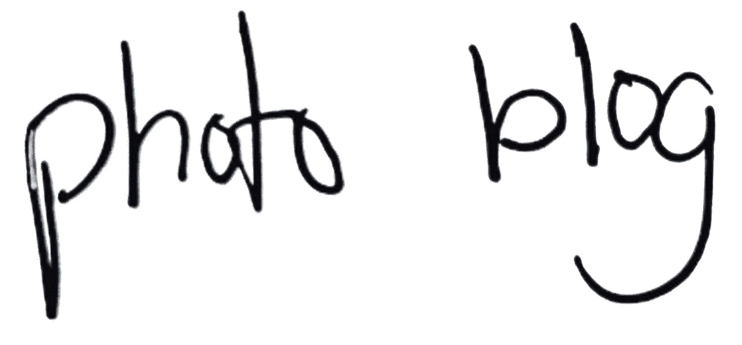 handwritten word 'photoblog'