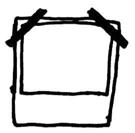 hand-drawn picture of a polaroid picture