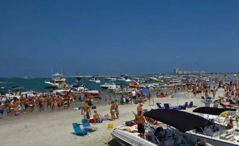 Party on Disappearing Island in New Smyrna Beach, Florida