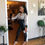 Thumbnail: Animal Snake Print Long Sleeve Beige Blouse With Leather Bottom