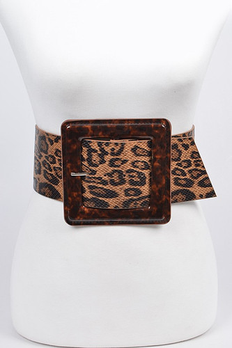 LEOPARD HEAD BUCKLE BELT WHATS NEW PUSSYCAT