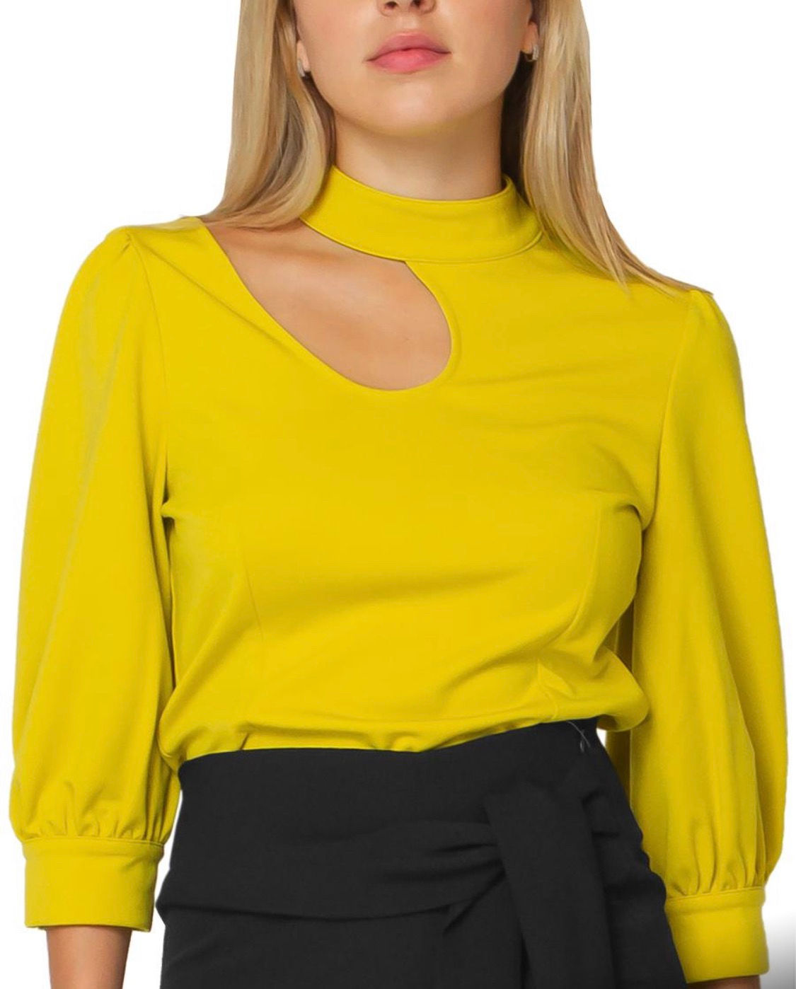 One Shoulder U Turn Sexy Lime Top