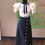 Thumbnail: Denim Bling and Pearl Embellished Skirt With Wrap Tie