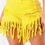 Thumbnail: High Rise Stretch Fabric Fringe Shorts