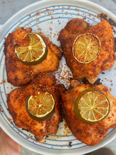 Zesty Lime Tajín Crispy Chicken Thighs🍋‍🟩🔥  