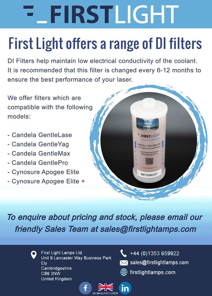 Candela & Cynosure DI Filters First Light Lamps