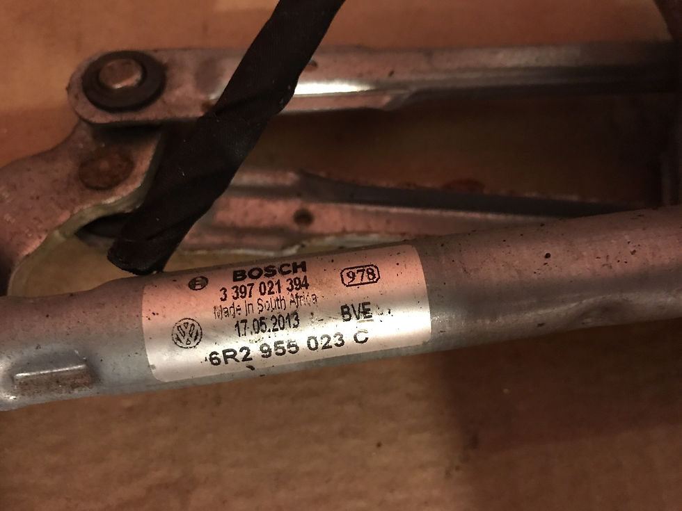 Thumbnail: 2013 VW POLO 1.2 TDI 6R MK8 MZK 5DR WIPER MOTOR & LINKAGE BREAKING 6R2955119A