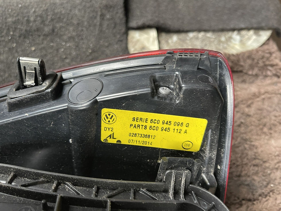 Thumbnail: 2015 VW POLO 1.2 TSI 5DR REAR RIGHT TAIL LIGHT LAMP & WIRING PLUG 6C0945096G