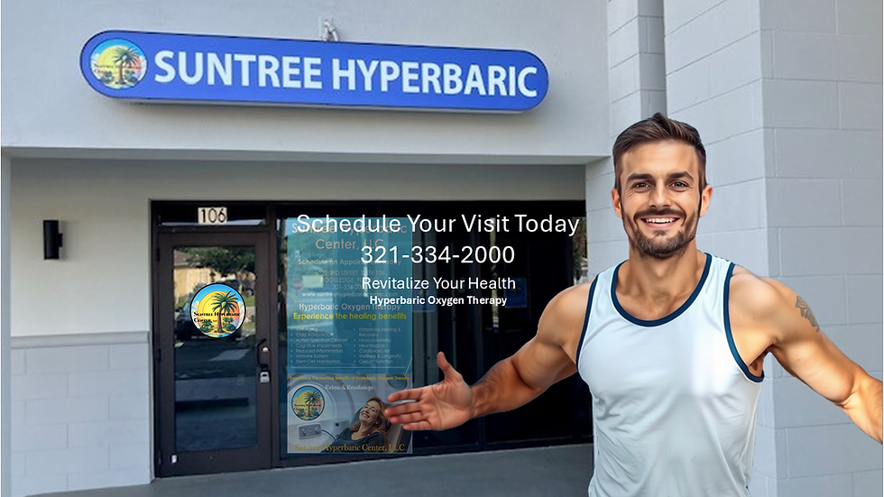 Athlete outside of Suntree Hyperbaric Center, Rockledge Florida