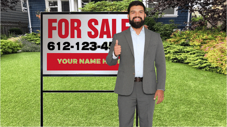 Durable yard signs for real estate and local business promotion