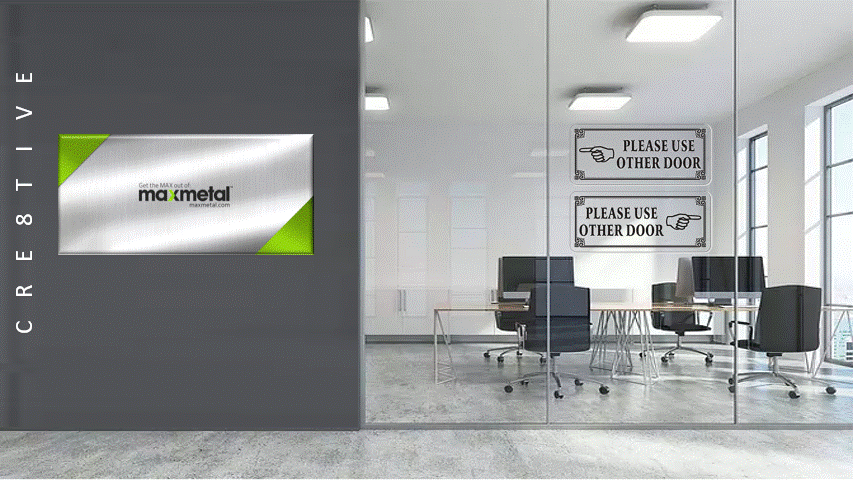 Maxmetal signs are made from aluminum composite material (ACM) panels — two thin pre-painted aluminum sheets bonded to a solid polyethylene core. The standard version is typically 3 mm thick and is one of the most popular rigid substrates for professional signage.

Why Maxmetal works well for advertising

  Lightweight yet very rigid and flat
  Excellent weather resistance (handles Florida sun, heat, humidity, and rain without warping or rusting)
  Superior surface for vinyl graphics or direct digital printing
  Clean, professional look that lasts years outdoors
  Easy to cut, drill, route, and install
  More dent-resistant and flatter than solid aluminum sheet
  Lighter and more durable than traditional MDO plywood signs

Panel life is typically 10+ years outdoors. Printed or vinyl graphics usually last 2–4 years in full sun (longer when shaded or laminated).
Best advertising and marketing uses

  Permanent or long-term outdoor signs — storefront, building-mounted, and property identification signs
  Real estate and development signs — for-sale, open-house, and site signs that need to look sharp for months
  Directional and wayfinding signs — parking, campus, medical office, or event wayfinding
  Yard and roadside signs — professional-looking temporary-to-semi-permanent advertising
  Wall-mounted and dimensional signs — including routed logos or 3D lettering backgrounds
  Trade show and event displays — rigid panels that travel well and look premium
  Interior branding — lobby, reception, or wayfinding panels that need a metal-like finish
  Construction and job-site signage — durable identification and safety messaging

Common finishes include white (most popular for full-color printing), silver, and brushed options. Variants exist for specific needs (digitally optimized surfaces, thicker 6 mm panels for extra rigidity, or heavier-duty skins for routing and folding).