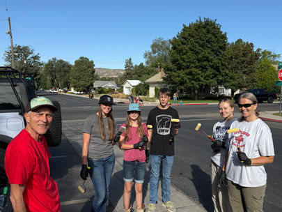 Helping with Highland Glen Park and Alpine City Curb Painting