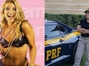 Ex-Loira do Tchan fica de fora do reencontro do grupo por ser policial rodoviária: 'Dedicação Exclusiva'