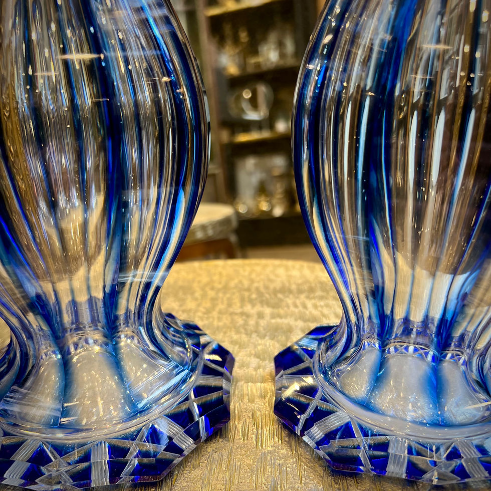 Miniature : Paire de vases en cristal Waterford (Irlande), fin XIXe siècle 