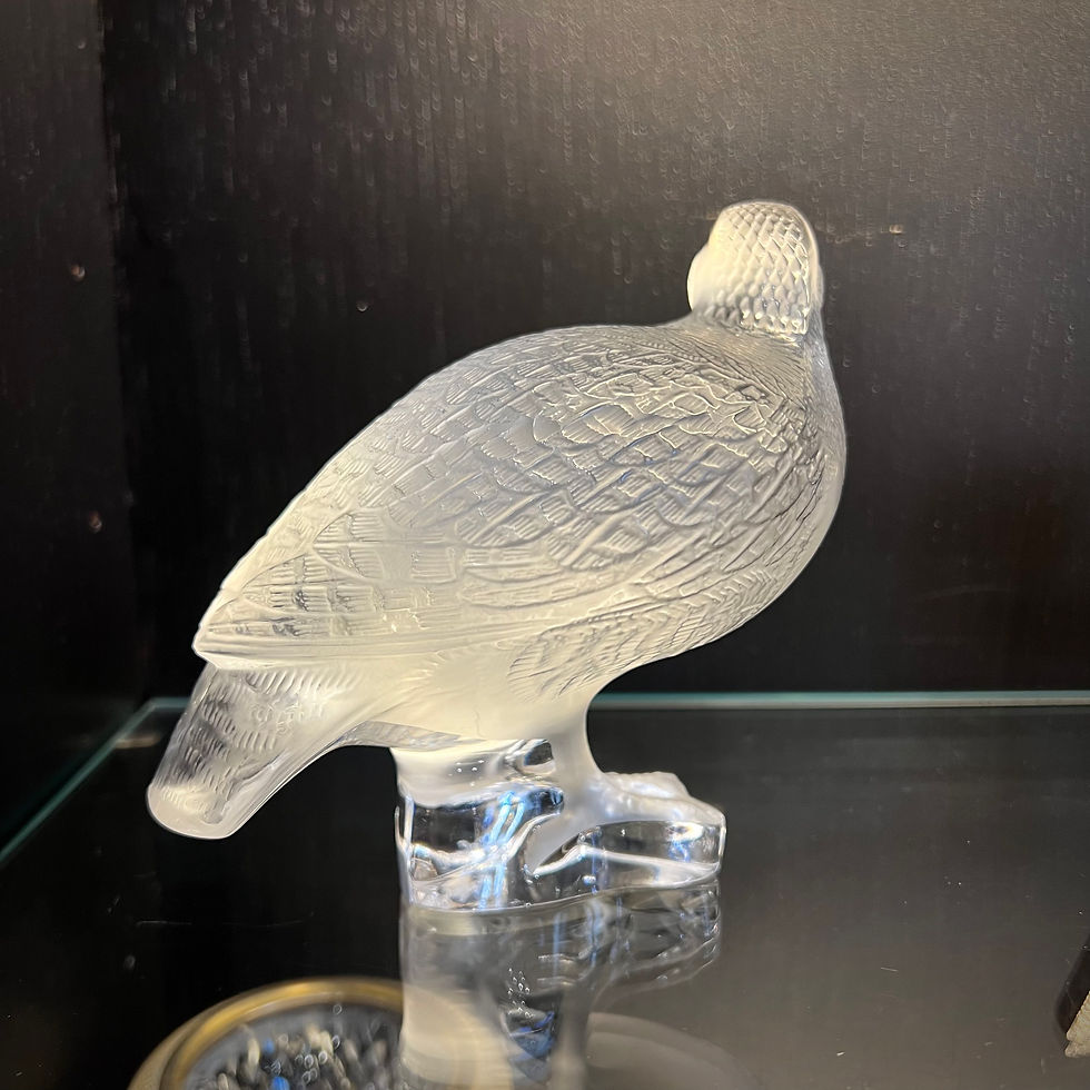 Miniature : Figurine Lalique signée - grande perdrix